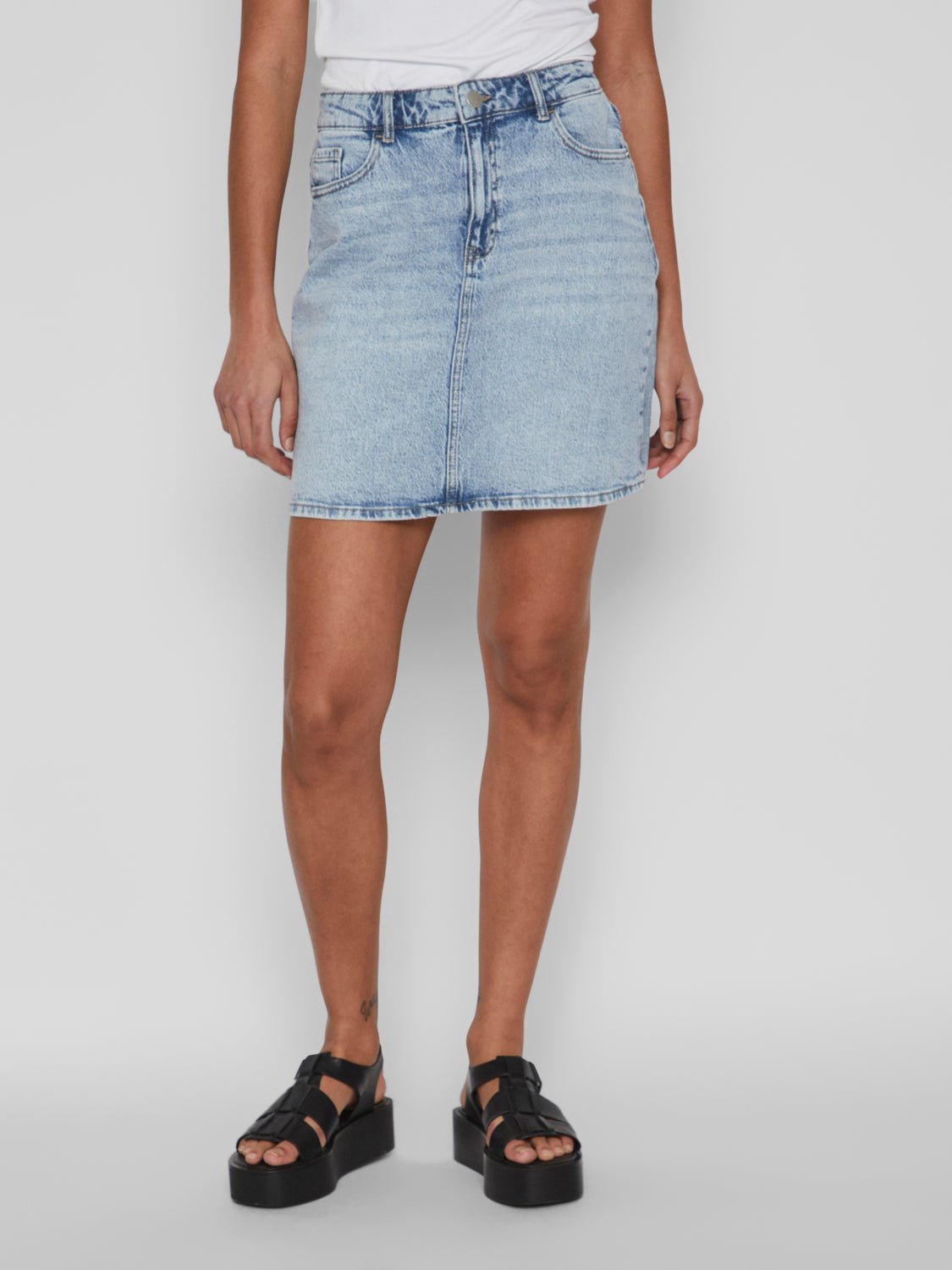 VIKAJA Skirt - Light Blue Denim - VERO MODA & VILA Bergvik